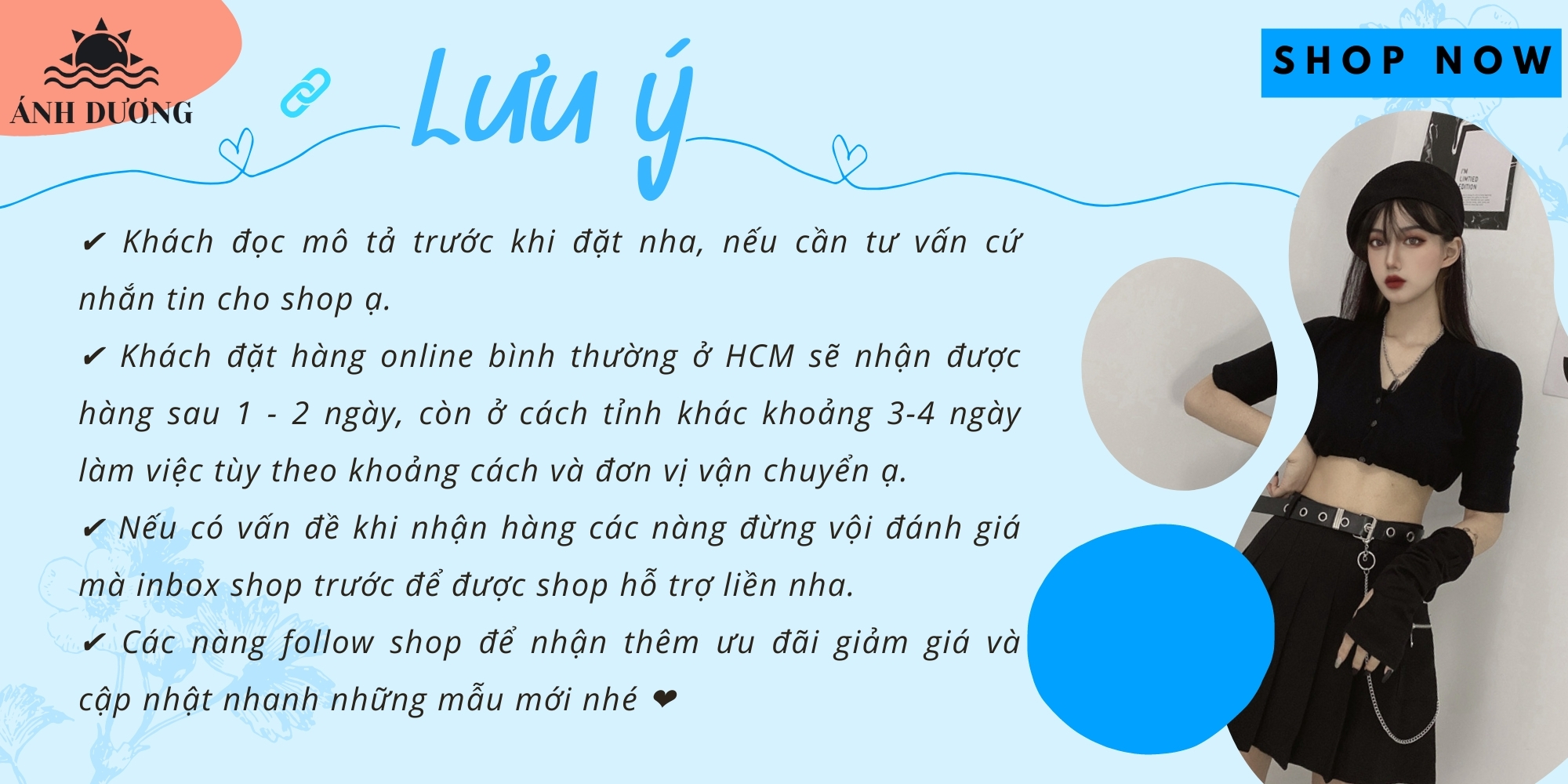 Mua hàng ở Ánh Dương Clothing