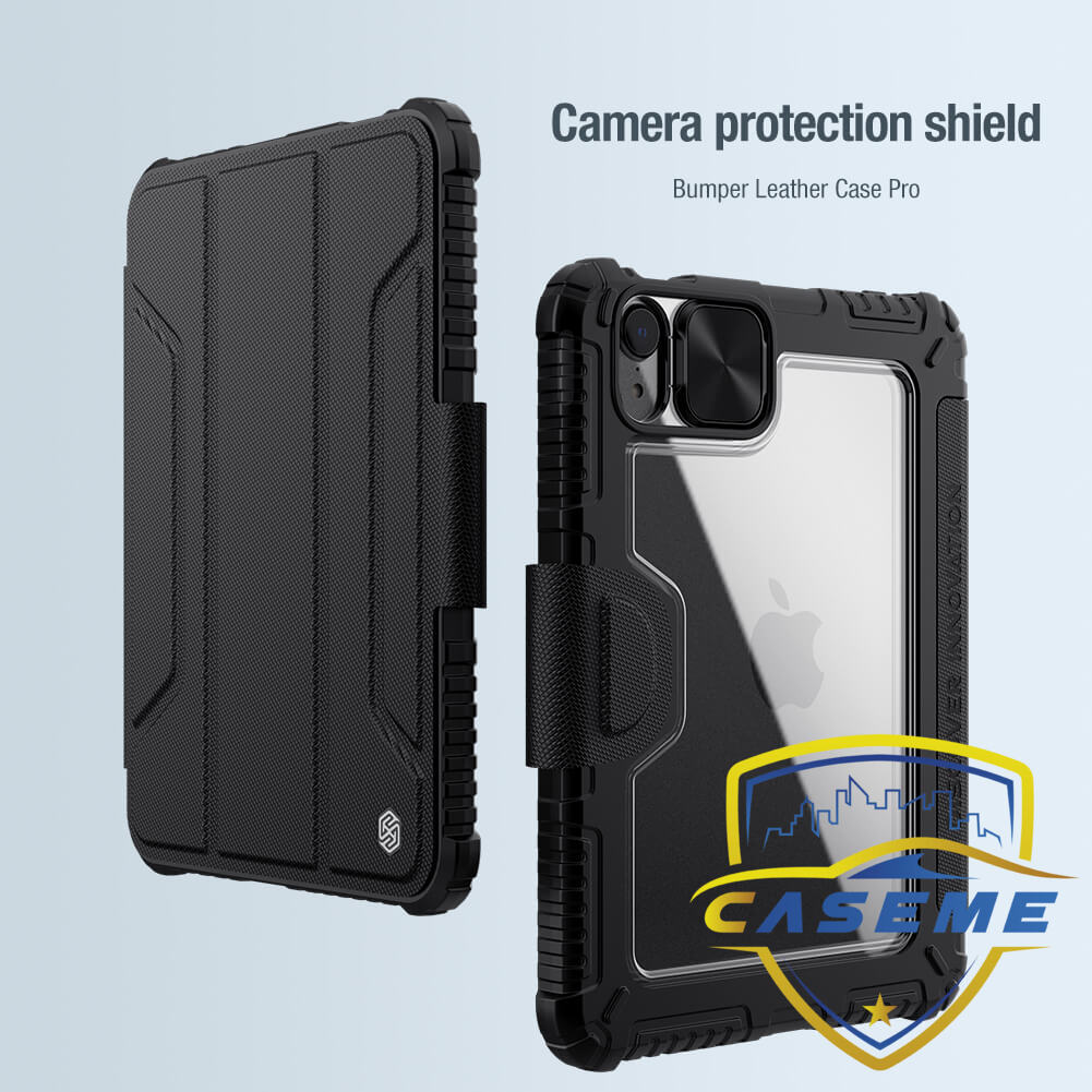 Bao da dành cho iPad Mini 6 2021 hàng chính hãng Nillkin Bumper Leather có nắp bảo vệ camera