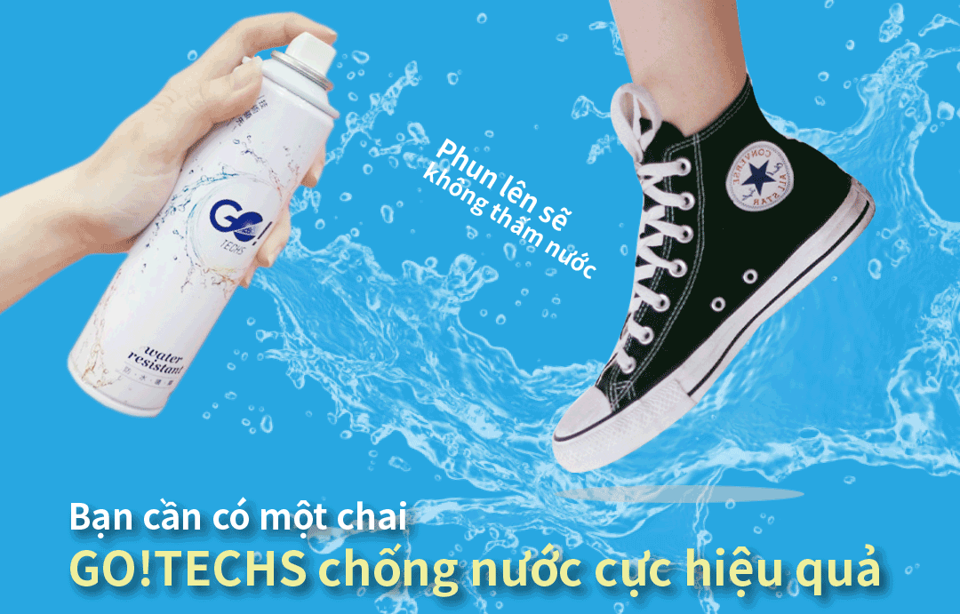Xịt Chống Thấm Nước Cho Giày Gotech (180ml)