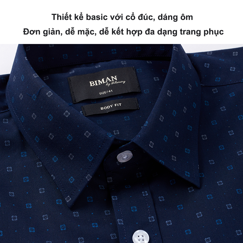 Quà tặng Áo Sơ Mi Dài Tay Nam Biluxury Blue Stripe Pattern 6SMDS002T