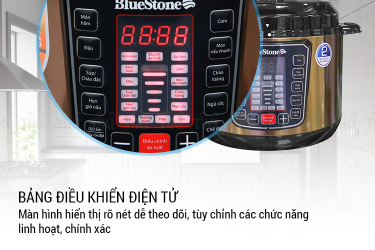 Nồi Áp Suất Bluestone PCB-5753 (5 Lít) - Hàng Chính Hãng