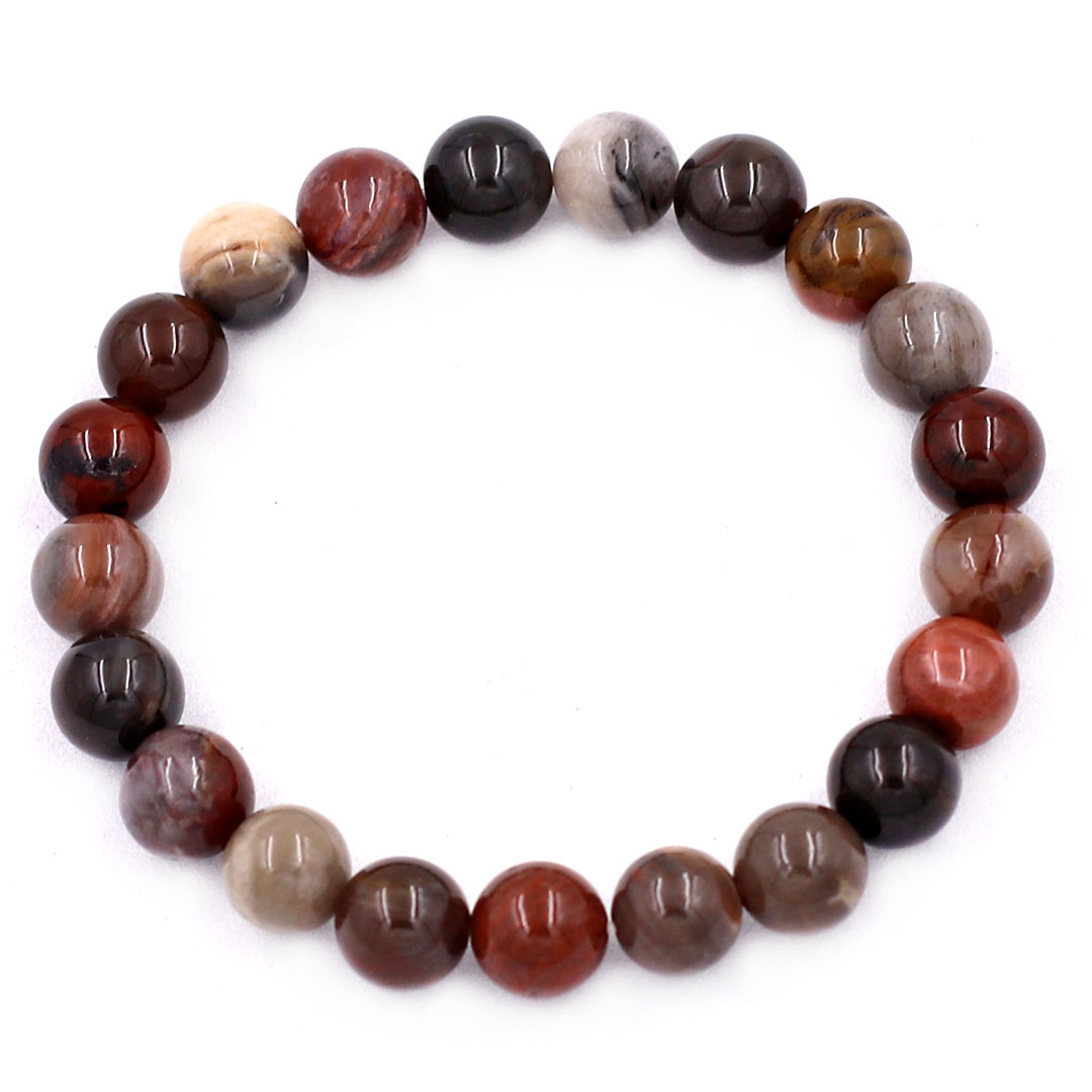 Vòng tay chuỗi hạt gỗ hóa thạch 8 ly 21 hạt - hợp tất cả các mệnh