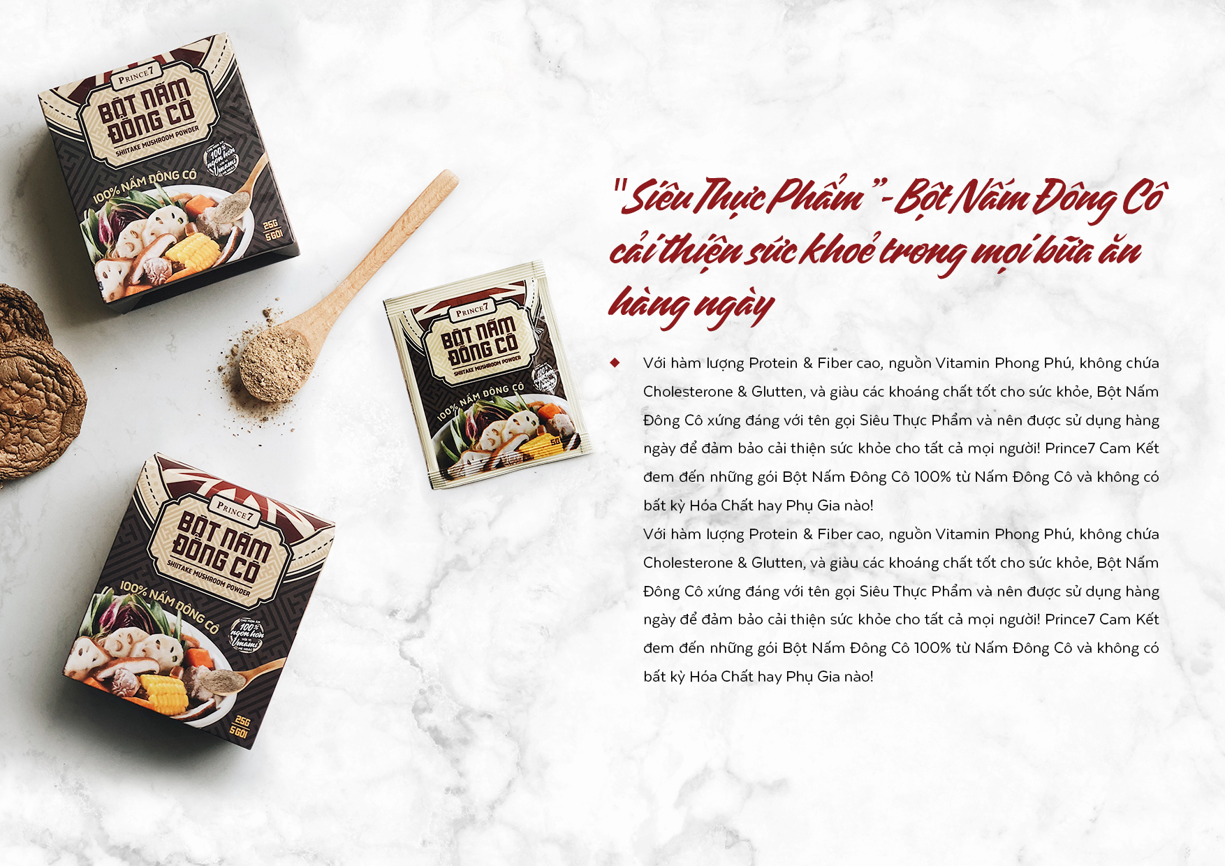 Bột nấm Đông Cô 100% Prince7