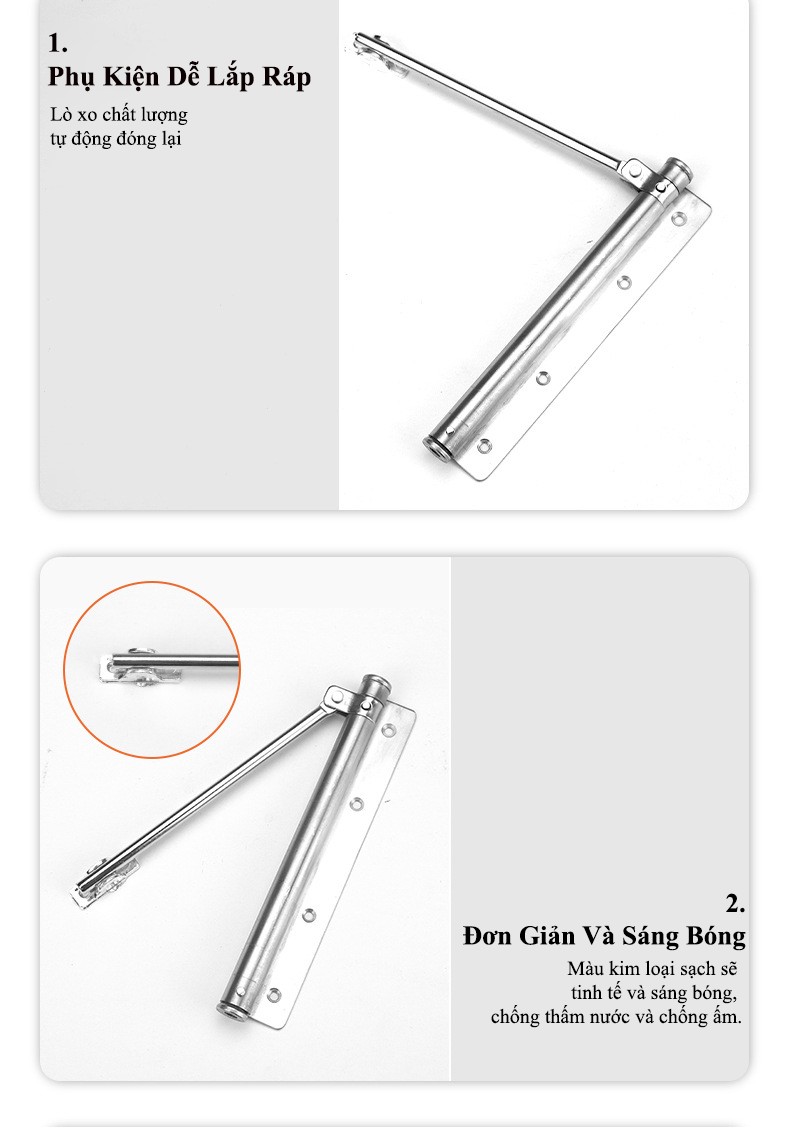 Bản Lề Đóng Cửa Tự Động Mẫu Mới KUNBE Phù Hợp Cửa Vừa Và Nhẹ Dễ Đóng Mở Không Gây Hư Hỏng Cửa