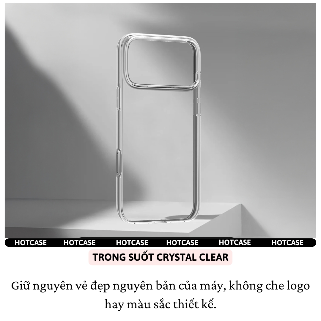 Ốp lưng dẻo silicon trong suốt mỏng 0.6mm cho iPhone 17 Pro Max / 17 Air / iP 17 Pro / 17 hiệu Hotcase Ultra thin - Chống trầy xước, siêu mỏng, độ trong full HD - Hàng nhập khẩu