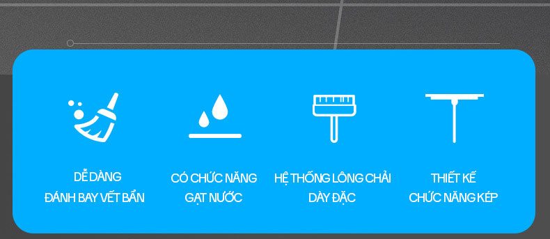 Cây Chà Sàn Nhà Tắm KITIMOP Z1, Chổi Chà Sàn Và Gạt Nước 2 Trong 1, Chổi Cọ Nhà Vệ Sinh Thông Minh