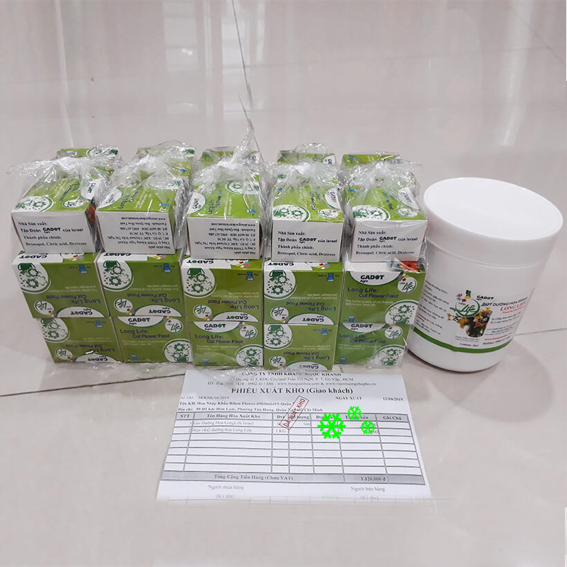 Bột cắm hoa cắt cành Longlife SG của Israel tiết kiệm hơn 50% so vố bột dưỡng hoa longlìe gói 5gr