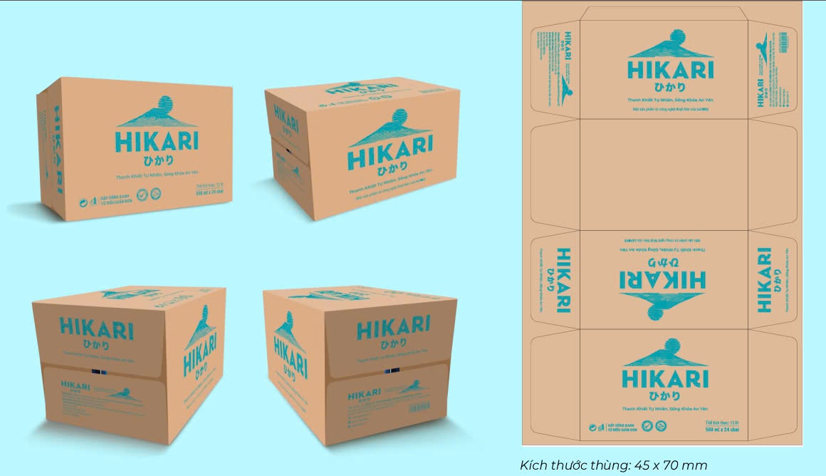 Thùng nước tinh khiết Hikari 24 chai (500ml/chai)