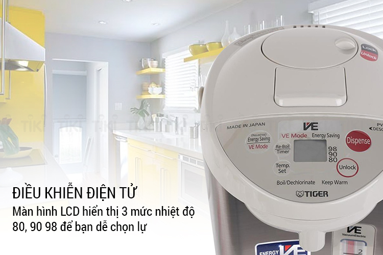 Bình Thủy Điện Tử Tiger PVW-B30W - 2.91L