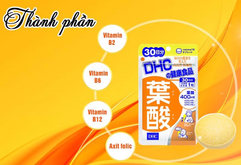 viên uống cho mẹ bầu dhc folic acid 30 days (30 viên) 2