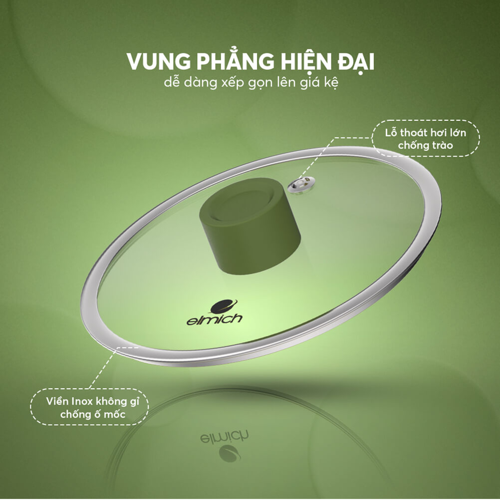 Nồi phủ sứ an toàn Elmich Olive EL-5523OV