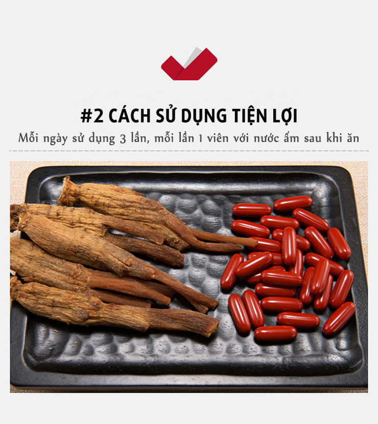 Viên sâm nhung linh chi đông trùng hạ thảo 60 viên Daedong Korea Ginseng (phiên bản nhỏ hơn) 2