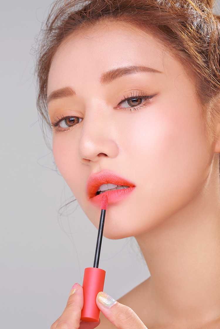 Son Kem Lì 3CE Velvet Lip Tint - Gently Coral Hồng Cam San Hô