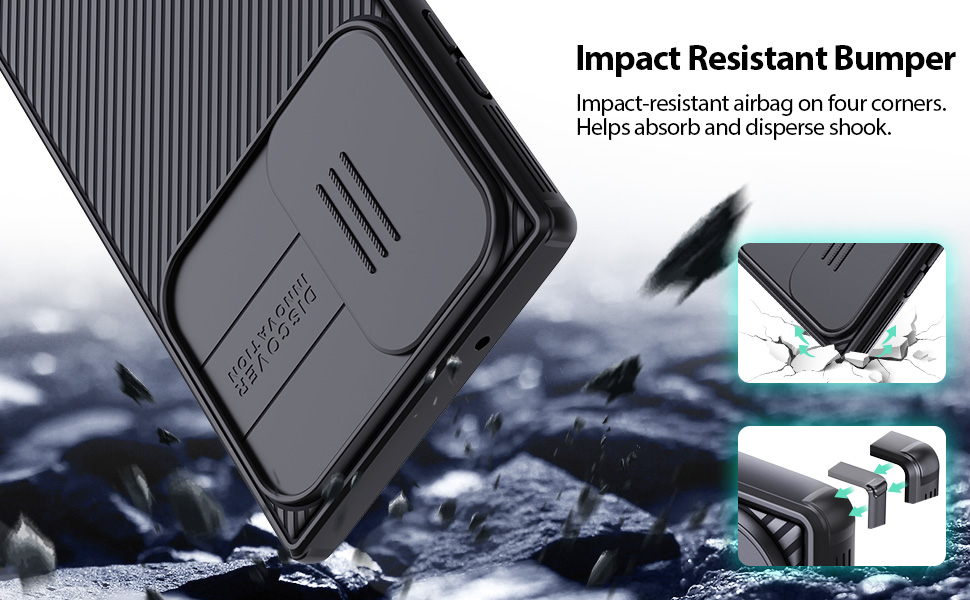 Ốp Lưng Nillkin cho Samsung Galaxy S23 Ultra Với Nắp Trượt Camera bảo vệ , chống shock Nillkin CamShield Pro - Hàng chính hãng