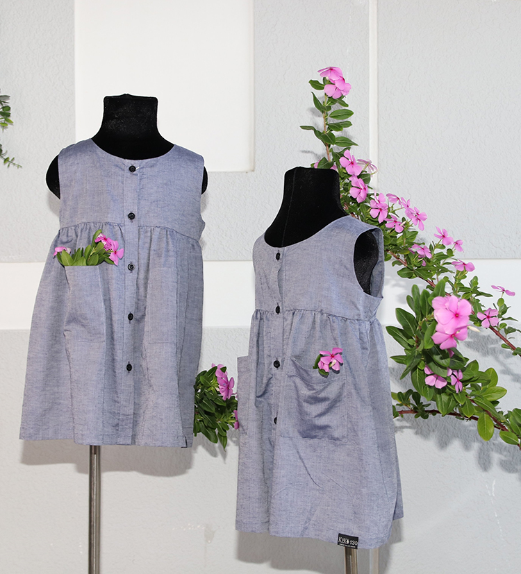 Đầm Bé Gái Sát Nách Khuy Cài Trước KIKA GND-0012