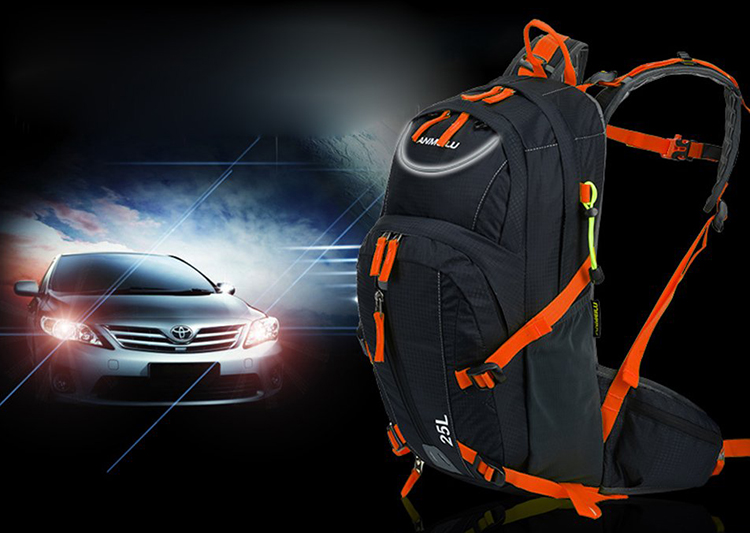 25L Water-resistant Breathable Cycling Bicycle Bike Shoulder Backpack Ultralight Outdoor Sports Riding Travel - Red