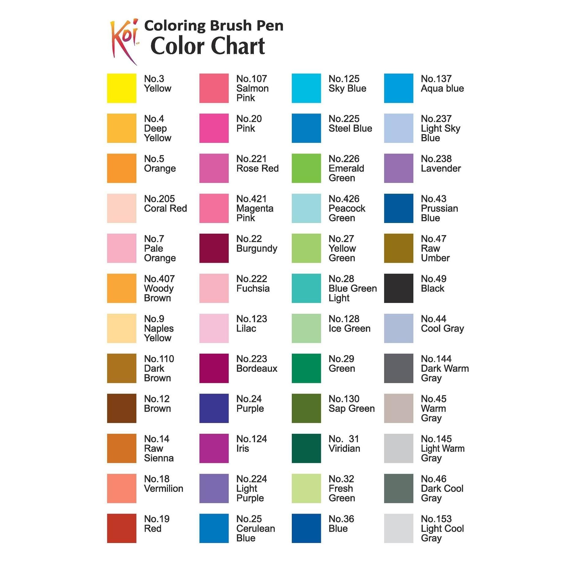 Bộ Bút Lông Màu Đầu Cọ Màu Koi Sakura