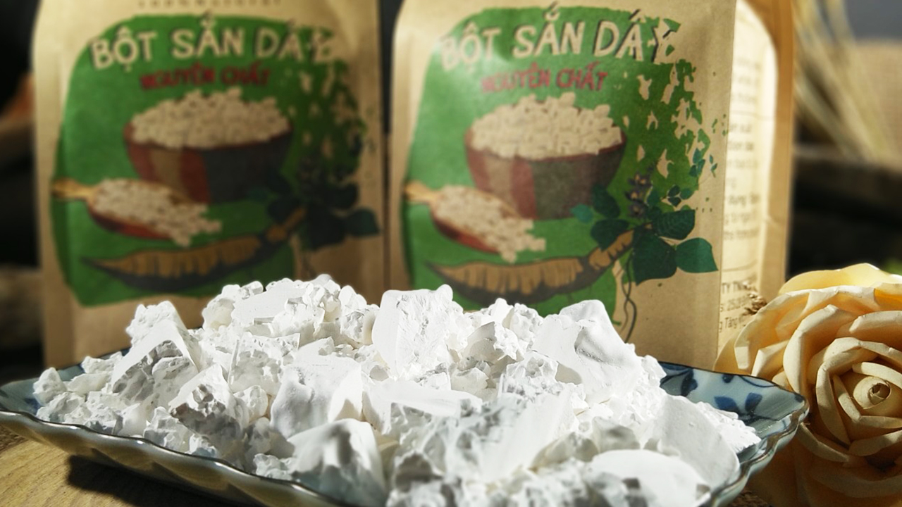 Bột sắn dây cao cấp gói 500g - Sắn dây cho người ăn thực dưỡng - Bột được lắng lọc kỹ qua 18 lần nước, cho chất lượng bột mịn và nguyên chất nhất