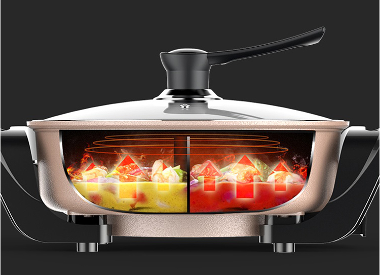 Liven electric hot pot shabu-shabu multi-function household electric cooker electric skillet HG-301AY