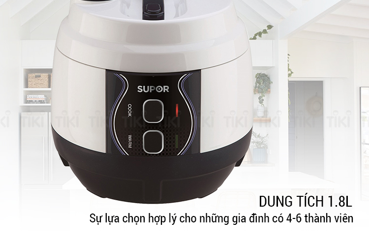 Nồi Cơm Điện Niêu Nắp Gài Supor CFXB50YB13VN-50 (1.8 Lít) - Hàng Chính Hãng