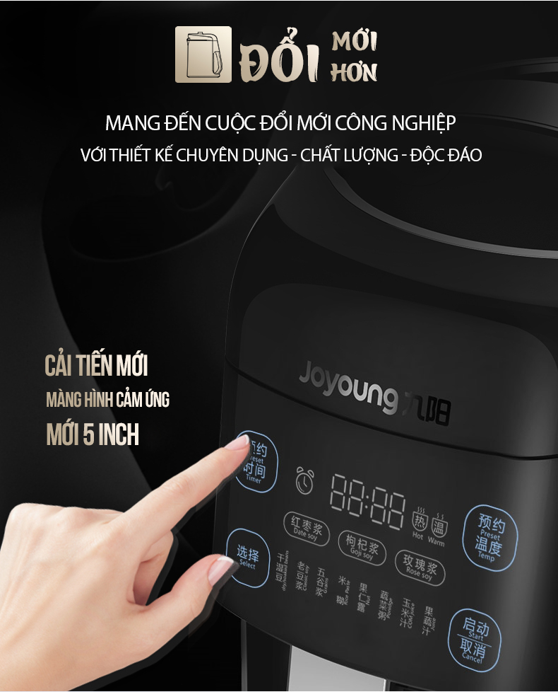Máy Làm Sữa Đậu Nành Nguyên Xác, Máy Làm Sữa Hạt, Máy Xay Sinh Tố Đa Năng Joyoung DJ13S-P90 - Hàng Chính Hãng