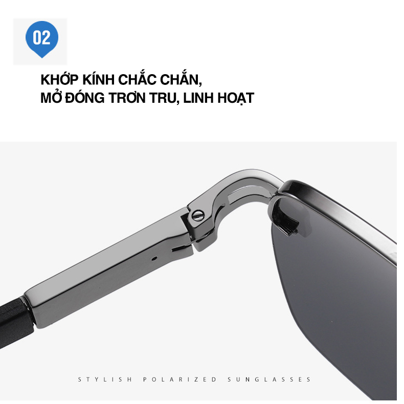 Kính Mát Nam Aoron, Kính Râm Nam Thời Trang, Mắt Kính Phân Cực Cao Cấp Chống Tia UV, Chống Chói Đi Xe Cực Tốt - AK061 - Aoron