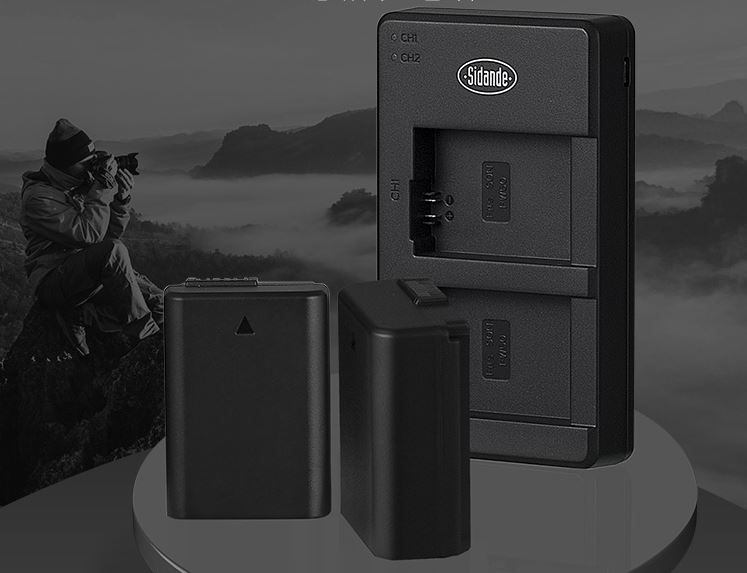 Sidande NP-FW50 Dual Charger Set For Sony A6500/6300/6000 A5100A7r/sM2 RX10 Micro Single Rechargeable Battery Charger