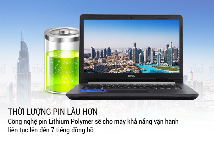 Laptop Dell Vostro 3468 70159379 Core i3-7020U/Free Dos (14 inch) (Black) - Hàng Chính Hãng