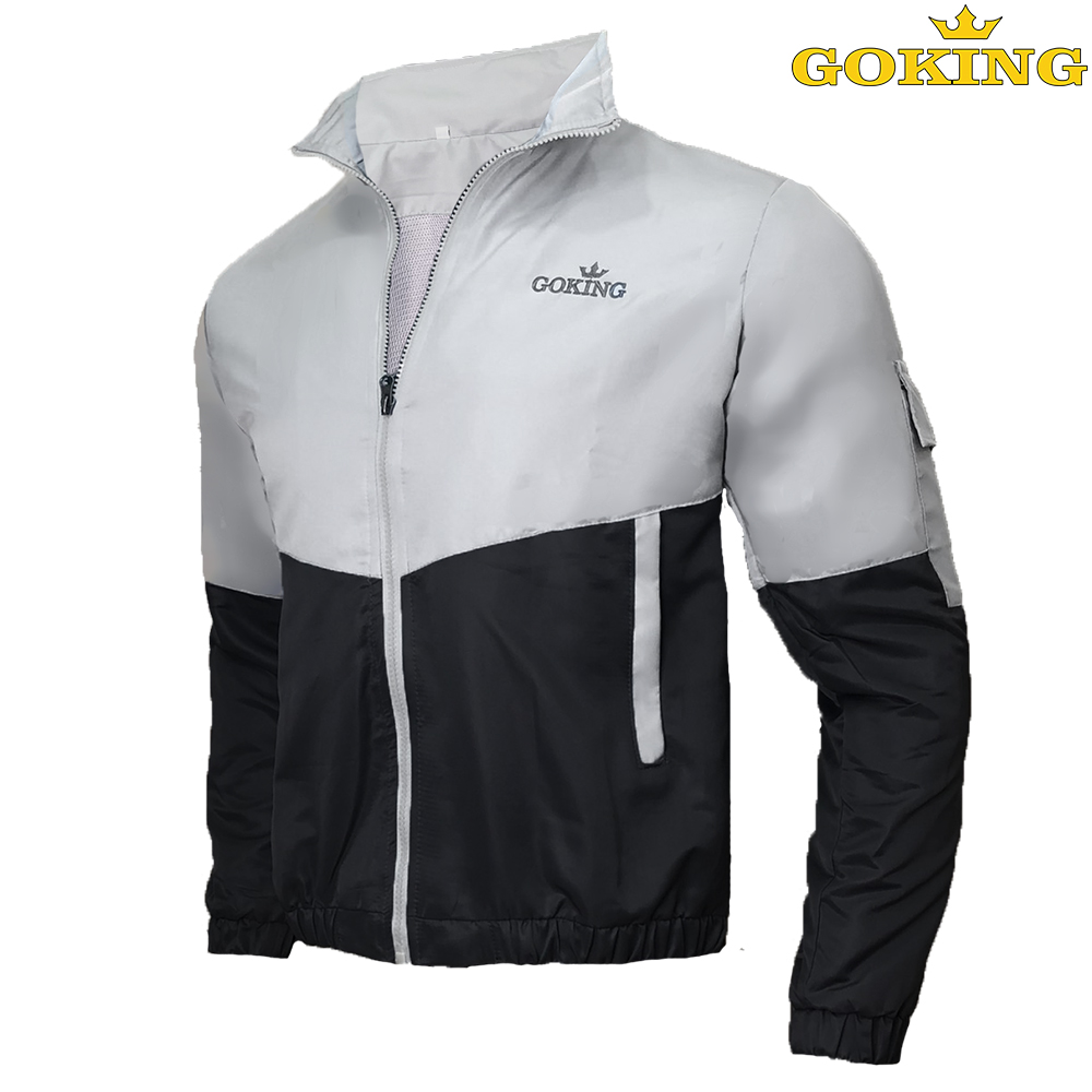Mua Áo khoác gió nam Goking, ngoài vải dù, trong lót lưới. 3 túi tiện dụng. - XÁM - L tại GOKING Mua Áo Khoác Gió Nam Goking, Ngoài Vải Dù, Trong Lót Lưới. 3 Túi Tiện Dụng. - Xám - L Tại Goking