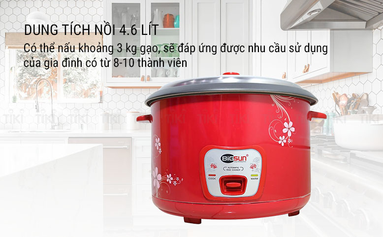 Nồi cơm điện nắp rời Bigsun 4.6 Lít BR-46- hàng chính hãng