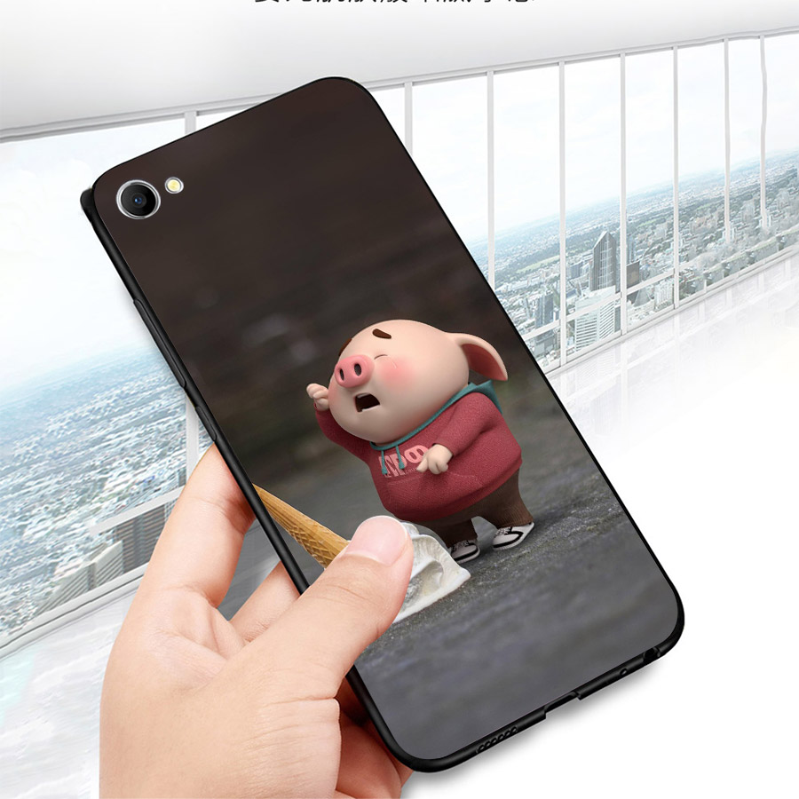 Ốp lưng cứng viền dẻo dành cho điện thoại Oppo F1S/A59 - Heo Dễ Thương MS HDTDD011