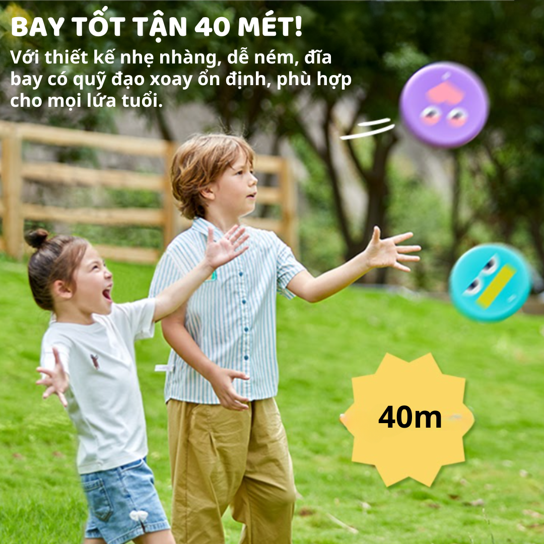Đĩa bay xoay tung hứng đĩa ném Frisbee thể thao Mideer Soft Sport Frisbee