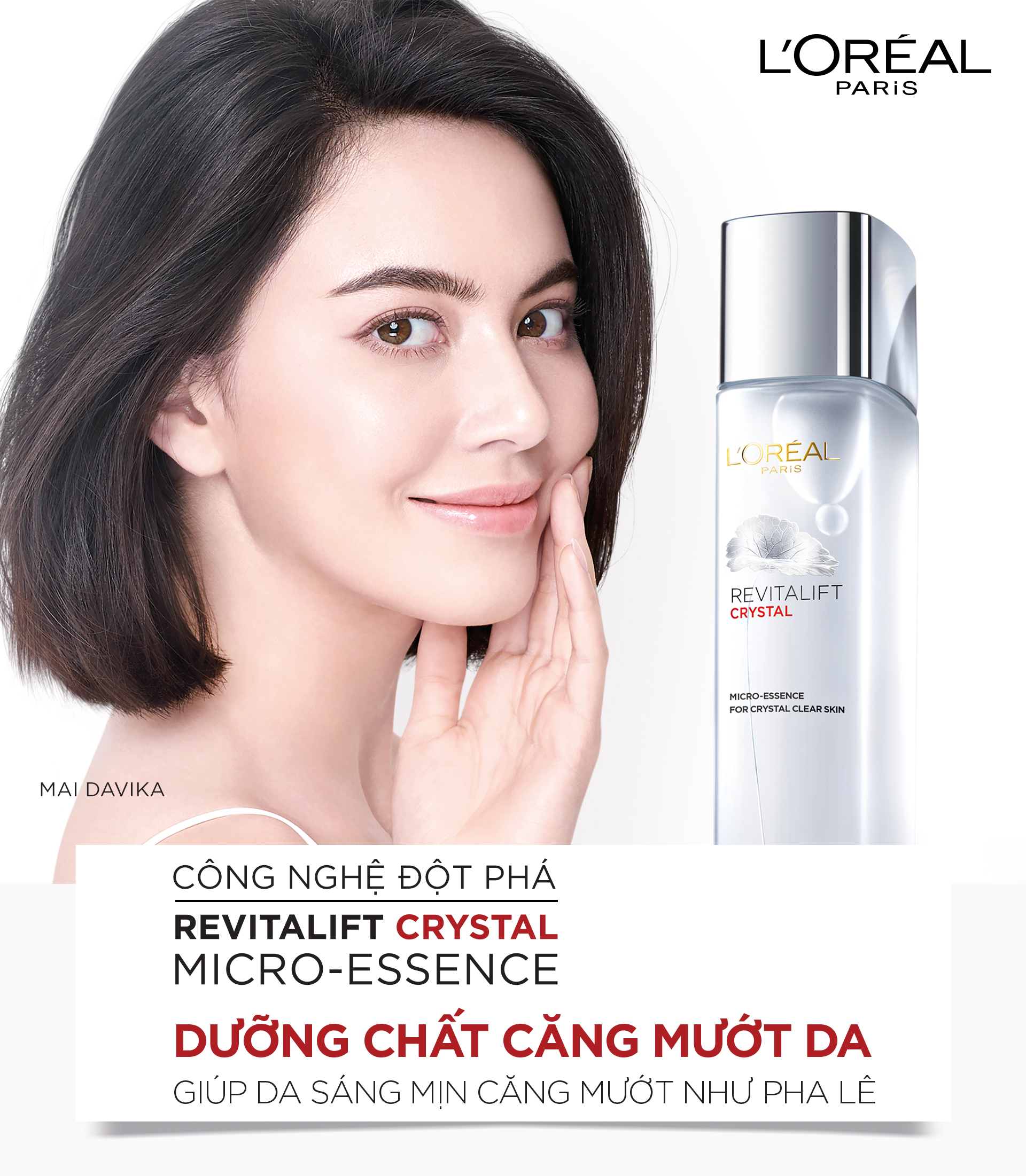 Dưỡng Chất Căng Mướt Da L’Oreal Paris Revitalift Crystal Micro Essence