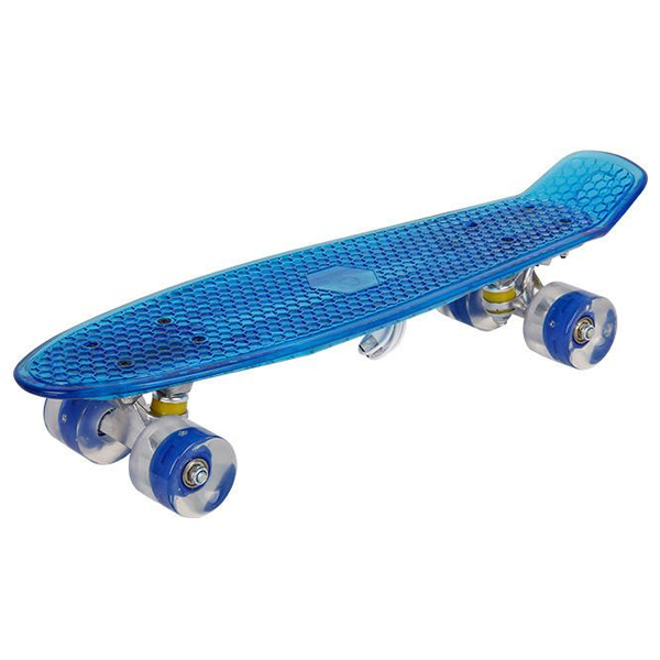Ván Trượt Skateboard Penny Có Đèn Led Trục Kim Loại To (Giao Màu Ngẫu Nhiên)
