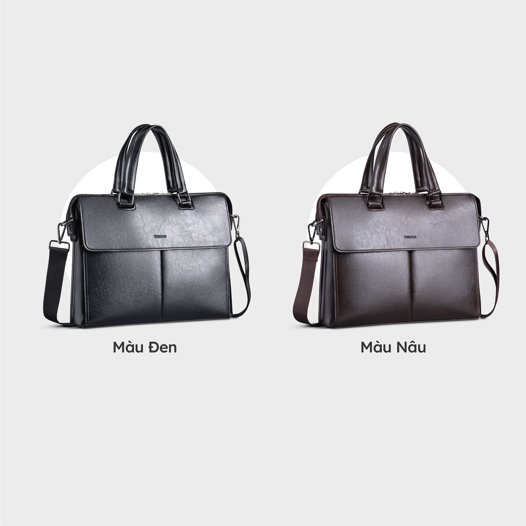 Cặp công sở Trita ( Thời trang nam phối ngăn - Cặp da TCA20 )