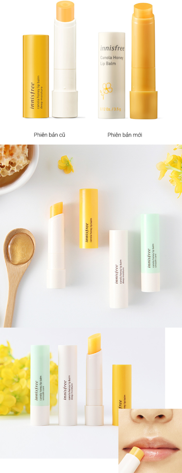 Son Dưỡng Môi Innisfree Canola Honey Lip Balm 3.5G - 131170566
