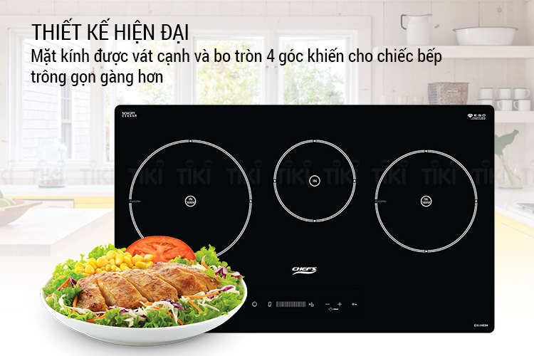 Bếp Âm Từ 3 Vùng Nấu Chef's EH-IH534 (75cm - 5500W) - Hàng Chính Hãng