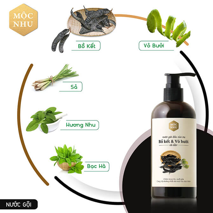 Nước gội đầu bồ kết Mộc Nhu
