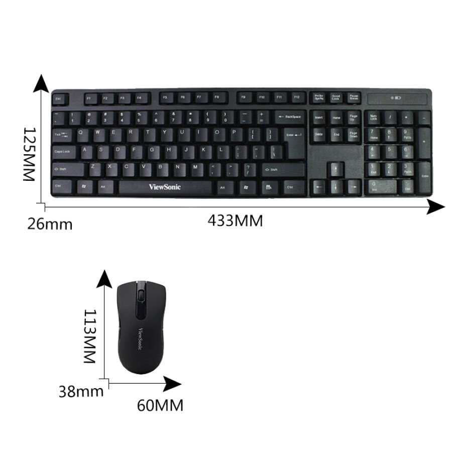 Bàn Phím Và Chuột Không Dây ViewSonic CW1260 2.4G