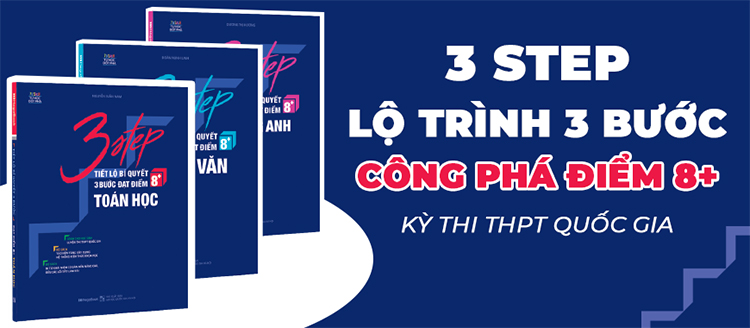 Combo 3 Step - Tiết Lộ Bí Quyết 3 Bước Đạt Điểm 8+ Toán Văn Anh