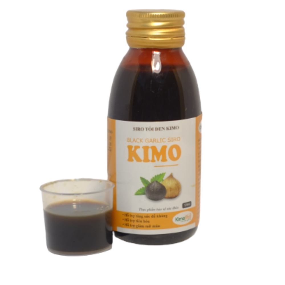 Combo cả nhà cùng khỏe (10 chai siro tỏi đen Kimo loại 125ml) - kháng sinh thiên nhiên từ tỏi đen, hương vị thơm ngon, tăng cường miễn dịch cho gia đình, an toàn cho cả trẻ nhỏ và thai phụ. 1