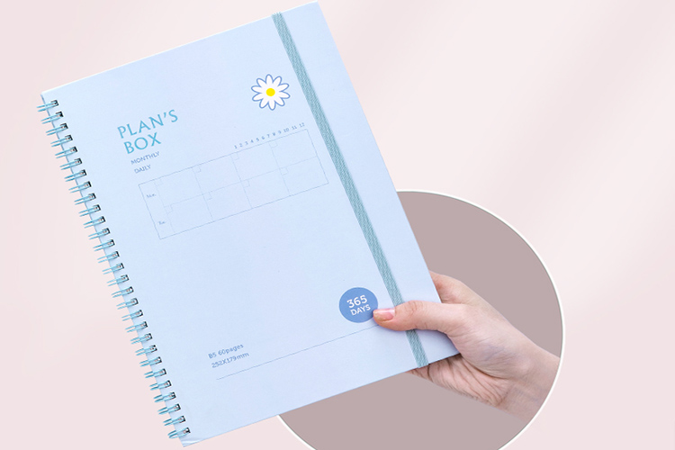 Sổ Tay Ghi Chép Gáy Lò Xo 60 Trang Khổ B5 Deli - 24201