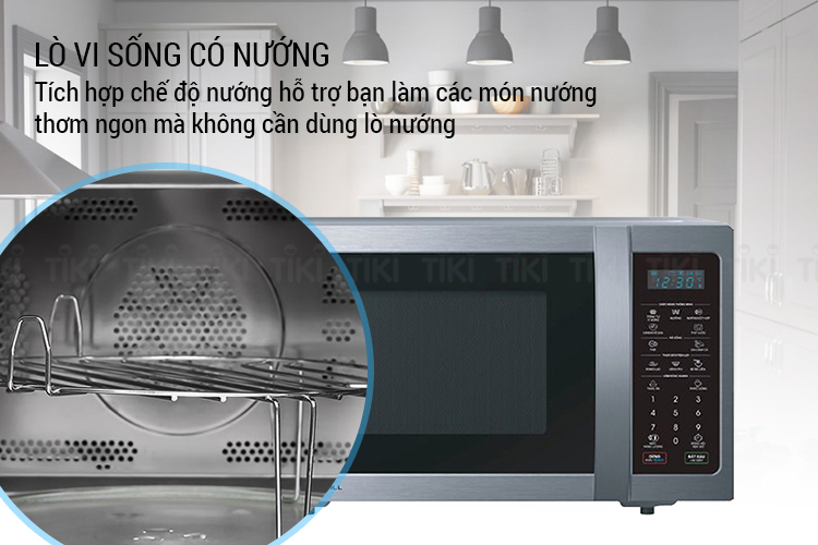 Lò Vi Sóng Điện Tử Có Nướng Sharp R-G32XVN-ST (23 Lít) - Hàng Chính Hãng