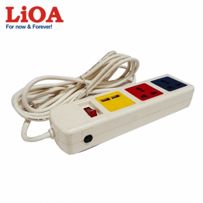 Ổ cắm điện đa năng có cổng sạc USB LiOA 3D32WNUSB