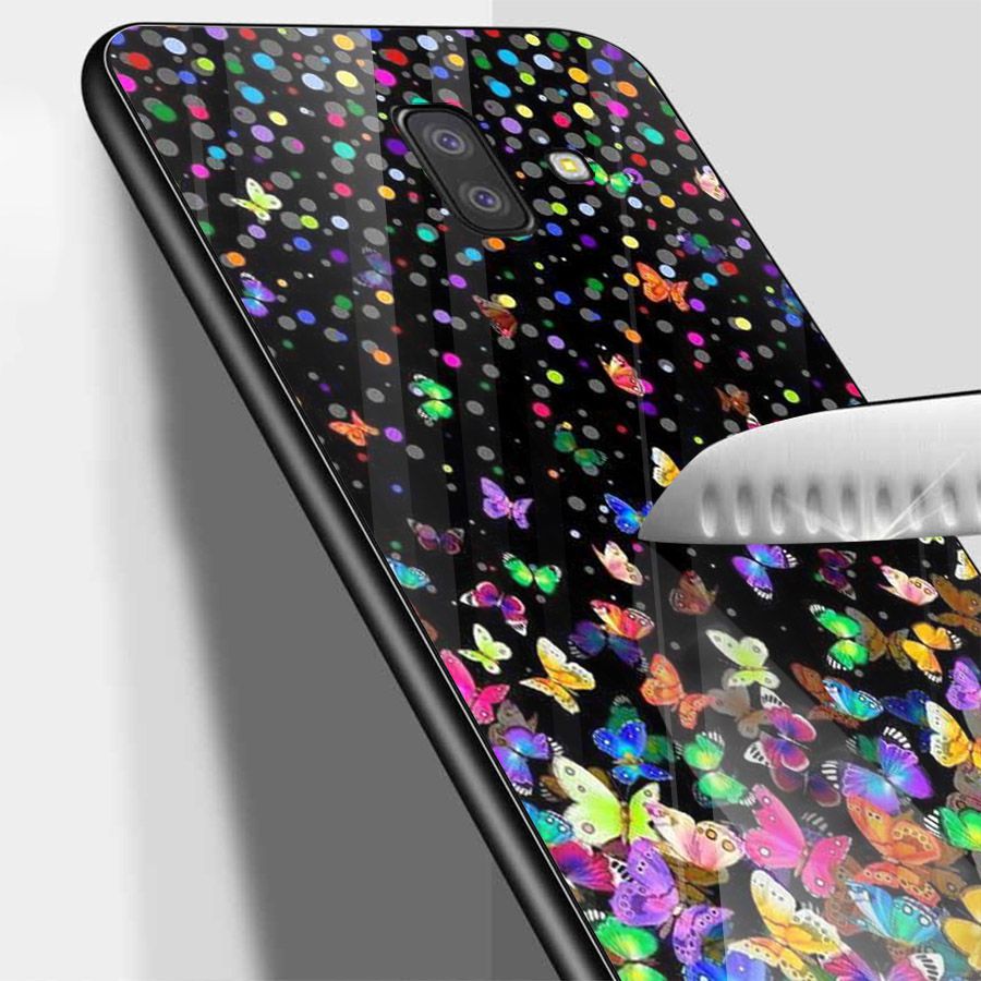 Ốp kính cường lực cho điện thoại Samsung Galaxy J4 - J6 - J6 PLUS - J6 PRIME - J8 - bướm đẹp MS ANH027