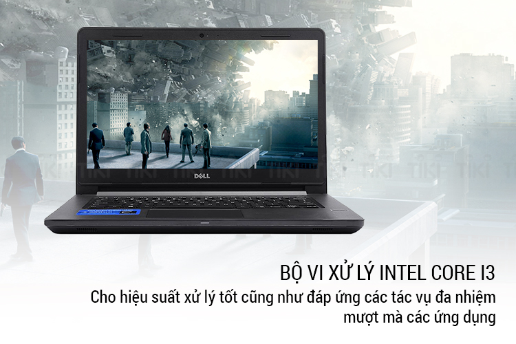 Laptop Dell Vostro 3468 70159379 Core i3-7020U/Free Dos (14 inch) (Black) - Hàng Chính Hãng