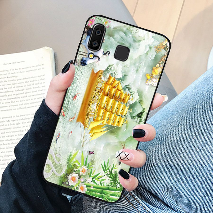 Ốp điện thoại kính cường lực cho máy Samsung Galaxy A10/M10 - thuận buồm xuôi gió MS 2TBXG021