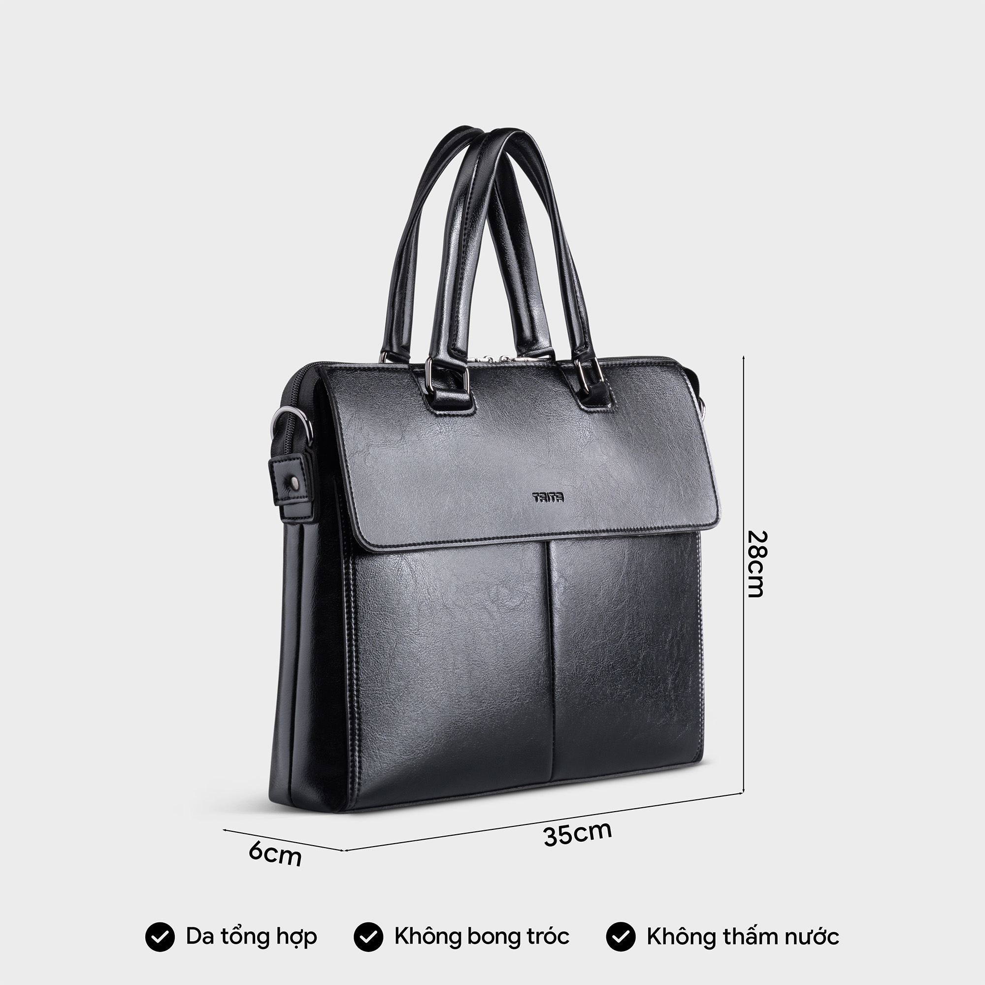 Cặp công sở Trita ( Thời trang nam phối ngăn - Cặp da TCA20 )