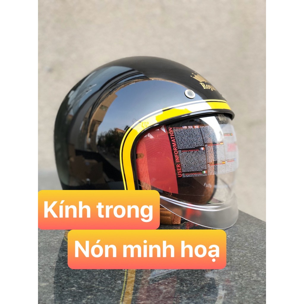 Kính thay cho nón bảo hiểm kính âm Royal M139 - Chỉ có kính