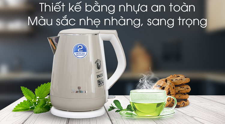 Ấm Đun Siêu Tốc 2 Lớp Bluestone KTB-3351 - 1.5L (Màu Ngẫu Nhiên) - Hàng chính hãng Ấm Đun Siêu Tốc 2 Lớp Bluestone KTB-3351 - 1.5L (Màu Ngẫu Nhiên) - Hàng chính hãng